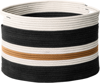 Cotton Round Laundry and Storage Basket - M