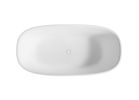 63 inch Freestanding Solid Surface Soaking Bathtub Matte White 25S23A-16PS