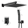 Bathroom Luxury Rain Mixer Combo Set Wall Mounted Rainfall Shower Head System , (Contain Faucet Rough-in Valve Body and Trim)