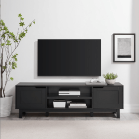 Modern 2-Door Open Storage TV Stand For TVs Up To 65 Inches