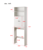 Over The Toilet Storage Cabinet, Farmhouse Storage Cabinet Over Toilet with 2 Barn Door & Toilet Paper Holder Stand,Home Space-Saving Toilet Rack