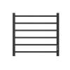Towel Warmer 6 Bar Electric Heated Towel Rack Wall Mount Plug-in/Bath Towel Heater Matt-Black - Timer