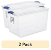 Sterilite 66 Qt. Latch Box Plastic, Stadium Blue (2 pack)