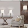 Modern Farmhouse 3-Pack Table and Floor Lamp Set; Wood