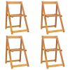 Folding Patio Chairs 4 pcs Solid Wood Acacia