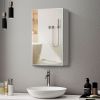 20x26 inches Matted Black medicine cabinet Surface Mount or Recess with Mirror Bathroom Livingroom