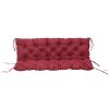 Outsunny Outdoor Bench Cushion Tufted 3-Seater for Swing Chair Patio Sofa Wine Red