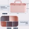 Multiuse Caddy Organizer with Handle - Stackable Plastic Tote Bin - Art Craft Supplies, Office, Desk, Stationery Pen Holder, Kitchen, Utensil, Makeup