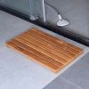 Solid Teak Bathroom Shower Mat Bathroom Anti-Slip Mat