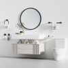 14 Pieces Bathroom Hardware Accessories Set Towel Bar Set Wall Mounted