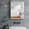 20x26 inches Matted Black medicine cabinet Surface Mount or Recess with Mirror Bathroom Livingroom