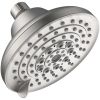 6 Spray Settings High Pressure Shower Head 5" Rain Fixed Showerhead - Brushed Nickel Adjustable Shower Head with Anti-Clogging Nozzles; Low Flow Easil