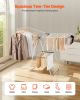 VEVOR Clothes Drying Rack, 2-Tier Foldable Laundry Dryer Rack with Sock Clips & 21 Drying Rods