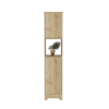 Hartford 2 Piece Bathroom Set, Yaka Linen Cabinet + Dustin Free Standing Sink Cabinet , Light Oak