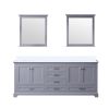 Dark Grey Double Bath Vanity 80 in. W x 22 in. D, Cultured Marble Top, and 30 in. Mirrors