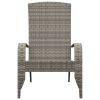 Patio Adirondack Chair Gray Poly Rattan