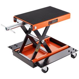 VEVOR Motorcycle Lift, 1100 LBS Motorcycle Lift ATV Scissor Lift Jack with Dolly & Hand Crank