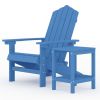 Patio Adirondack Chair with Table HDPE Aqua Blue