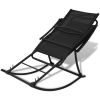 Patio Rocking Chair Steel and Textilene Black