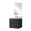 Black Single Bath Vanity 20 in. W x 18 in. D, Acrylic Countertop, 18 in. Mirror and Faucet Set