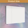 Aluminium Medicine Cabinet Mirror, 35 x 28 Inches Medicine Cabinet with 3 Colors LED Light and Defogging Function