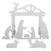 Outdoor Lighted Nativity Set, Holy Family Christmas Scene with 20 LED Lights, Holiday Yard Lawn Garden Decoration, White