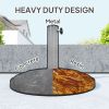 19" Patio Umbrella Base, 26 lbs Concrete Heavy Duty Umbrella Stand, Round Patio Umbrella Holder for 1.5"/1.9" Umbrella Poles for Outdoor, Lawn
