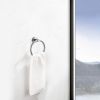Towel Ring Gun Grey; Bath Hand Towel Ring Thicken Space Aluminum Round Towel Holder for Bathroom