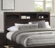 Modern bedroom Storage Eastern King Size Bed Drawers Storage Headboard Footboard 1pc Bed Only.