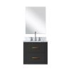 Black Single Bath Vanity 20 in. W x 18 in. D, Acrylic Countertop, 18 in. Mirror and Faucet Set