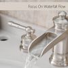 Bathroom Faucets for Sink 3 Hole Brushed Nickel 8 inch Widespread Bathroom Sink Faucet with Pop Up Drain Double Lever Handle Faucet Bathroom Vanity Fa