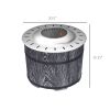 Outsunny Smokeless Fire Pit Portable Magnesium Oxide Bonfire Stove with Mat Black For Patio and Picnic