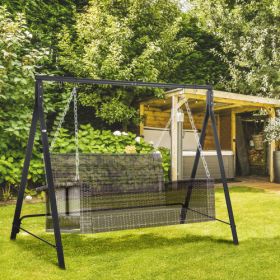 Outsunny Metal Porch Swing Stand, Heavy Duty Swing Frame, Hanging Chair Stand Only, 528 LBS Weight Capacity, for Backyard, Patio, Lawn, Playground