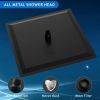 16 Inch Oversize Stainless Steel Rain Shower Head - Matte Black High Pressure Shower Head