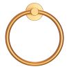 Towel Ring Brushed Gold; Bath Hand Towel Ring Thicken Space Aluminum Round Towel Holder for Bathroom