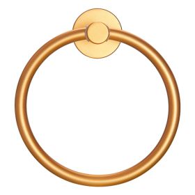 Towel Ring Brushed Gold; Bath Hand Towel Ring Thicken Space Aluminum Round Towel Holder for Bathroom