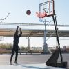 Portable Basketball Hoop Basketball System 8-10ft Height Adjustable for Youth Adults LED Basketball Hoop Lights, Colorful lights, Waterproof