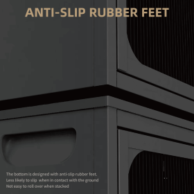 Collapsible Cabinets (Color: Black)