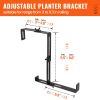 2pcs/4pcs Window Box Brackets, Adjustable Planter Box Brackets, Universal Steel Hanging Flower Box Brackets for Railings Deck Windowsill