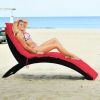 Foldable Patio Lounge Chair with Cushion for Backyard