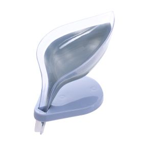 Soap Holder Sink Sponge Drain Box Creative Suction Cup (Quantity: 1pc, Color: Crystal grey)