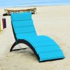 Foldable Patio Lounge Chair with Cushion for Backyard