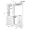 Tall Closet System with Closet Drawers,White Walk-in Closet Organizers and Storager