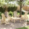 Patio Adirondack Chairs 4 pcs Solid Wood Fir