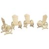 Patio Adirondack Chairs 4 pcs Solid Wood Fir