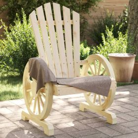 Patio Adirondack Chairs 4 pcs Solid Wood Fir (Color: Brown)