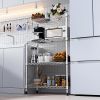 1000 lbs Storage Shelving Steel Heavy Duty 4-Tier Utility Shelving Unit Steel Organizer Wire Rack for Home,Kitchen,Office