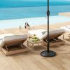 Round Patio Umbrella Base, 26 lbs Resin Outdoor Umbrella Stand Base, Patio Umbrella Stand for 1.3"/1.5"/1.9" Umbrella Poles for Outdoor, Lawn
