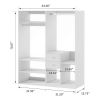 Tall Closet System with Closet Drawers,White Walk-in Closet Organizers and Storager