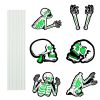 Halloween Yard Sign DecorationsGlow in the Dark Halloween Fluorescence Lawn Sign with 10 Stakes for Haunted House Garden Yard and Scary Theme Party